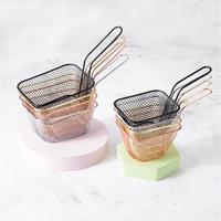 Gambar YH MINI FRYER BASKET KERANJANG SAJI FRENCH FRIES STAINLESS STEEL - Small, Gold dari Yourhomeneeds8 undefined 1 Tokopedia
