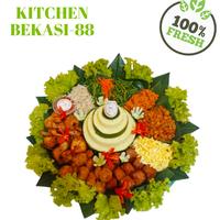 Gambar tumpeng nasi kuning ulang tahun 10 porsi dari Kitchenbekasi88 undefined 1 Tokopedia