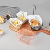 Gambar YH MINI FRYER BASKET KERANJANG SAJI FRENCH FRIES STAINLESS STEEL - Small, Gold dari Yourhomeneeds8 undefined 5 Tokopedia
