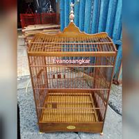Gambar sangkar/kandang burung kotak kayu jati no 2 merek CMS jepara dari Evanosangkar undefined 4 Tokopedia