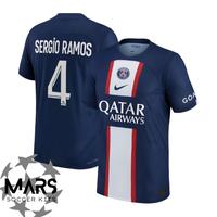 Gambar Paris Saint Germain 22/23 Authentic Home Jersey + Sergio Ramos Nameset - M dari Mars Soccer Kits undefined 1 Tokopedia
