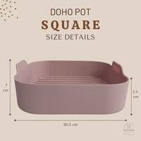 Gambar DOHO POT SQUARE - Silicone Air Fryer Pot / Airfryer Silicon Pot Kotak dari Nowela Home undefined 2 Tokopedia