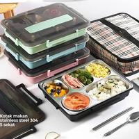 Gambar LUNCH BOX STAINLESS 5 Sekat / Lunch Box ANTI TUMPAH / Tahan PANAS - HIJAU 5 SEKAT dari Isb.Id undefined 2 Tokopedia