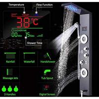 Gambar Tiang Shower Panel Set 6 fungsi panas dingin water heater with LED dari HIRO HOME undefined 2 Tokopedia