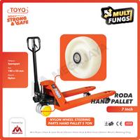 Gambar Nylon Steering Wheel / Roda Hand Pallet Nilon 180mm x 50mm 7" TOYO dari megajaya.co.id undefined 3 Tokopedia