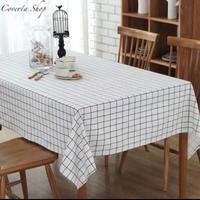 Gambar taplak meja kain-segi-putih-kotak-4-6 kursi - Hitam, L 150 x T 200 dari Rindanrsfrtnn undefined 3 Tokopedia