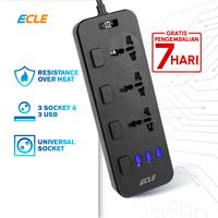 Gambar ECLE Power Strip Stop Kontak 3 Power Socket 3 Smart USB Port - Putih dari ECLE Official Store undefined 1 Tokopedia