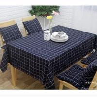 Gambar taplak meja kain-segi-putih-kotak-4-6 kursi - Hitam, L 150 x T 200 dari Rindanrsfrtnn undefined 2 Tokopedia