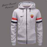 Gambar Jaket Hoodie Kupluk Pria LogoROMA Bahan Tebal Original Terbaru - Abu-abu, S dari Julyshooppp undefined 1 Tokopedia