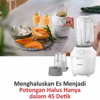 Gambar Blender PHILIPS HR 2042 13 Plastik 1 Liter Merah Putih - HR2042 10PUTIH dari QHomeMart Official undefined 3 Tokopedia