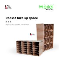 Gambar Weilai WL-024T Rak Kotak Kayu Sparepart HP - Rak Multifungsi 24 Sekat dari All Store Ricky undefined 3 Tokopedia