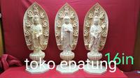 Gambar Patung buddha tri ratna / sie fang san sheng - 16 inch - kayu dari toko epatung undefined 1 Tokopedia