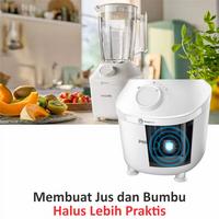 Gambar Blender PHILIPS HR 2042 13 Plastik 1 Liter Merah Putih - HR2042 10PUTIH dari QHomeMart Official undefined 4 Tokopedia