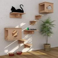 Gambar Cat Playground , Rumah Kucing dinding Set - Kayu Jumbo Wrna dari Obarera undefined 1 Tokopedia