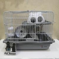 Gambar Kandang Hamster Minimalis Fullset Dayang Cage M010 Dua Tingkat - Pink dari Pet Relasi undefined 1 Tokopedia