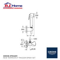 Gambar GROHE 27514001 New Tempesta-F Trigger Spray Set dari BJ Home Indonesia undefined 2 Tokopedia
