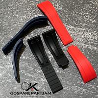 Gambar Strap Tali Jam Tangan Rubber Karet Silicone Untuk Rolex Daytona 20 mm - Hitam + buckle dari Gosparepartjam undefined 4 Tokopedia