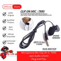 Gambar Microphone Mic Clip On 3 Garis Lavalier TikTok 3.5 AUX dari Bima Accessories undefined 1 Tokopedia