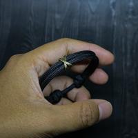 Gambar Gelang Paracord 550lbs 4mm Simple Knot Spacer X Unisex Bracelet - blackwhites dari Advenlet Store undefined 5 Tokopedia