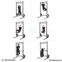 Gambar Half Rack Squat Rak Smith Machine Pullup Dip Deadlift Home Gym BK-3003 dari HOLY FITNESS undefined 3 Tokopedia