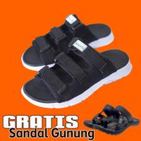 Gambar sendal pria santai hitam slip on gratis sandal gunung original salvo - Merah, 39 dari Leonna Fashion undefined 3 Tokopedia