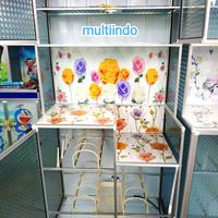 Gambar Aluminium kaca lemari rak piring bawah plat 2&3 pintu - bunga 2, 2 pintu dari MULTIINDO undefined 3 Tokopedia