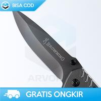 Gambar PISAU LIPAT FOLDING KNIFE SURVIVAL TOOLS FOLDABLE BROWNING STAINLESS dari Arvonik undefined 4 Tokopedia