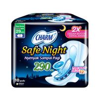 Gambar Charm Safe Night 29 Cm Wing Isi 10 Pads / Pembalut Wanita / Perawatan dari Apotik Century undefined 2 Tokopedia