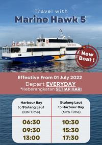 Gambar Tiket Ferry Marine Hawk 5 HARBOUR BAY BATAM - JOHOR BAHRU MALAYSIA - Two Way (PP) dari thriftedsal undefined 1 Tokopedia