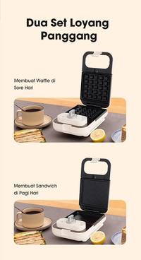 Gambar Alat Pembuat Waffle Anti Lengket Pemanas 2 Sisi Anti Licin SW-WMS600 dari perabot-dapur undefined 4 Tokopedia