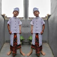 Gambar Baju Semi Safari Rare Bali Agung//Pakaian Adat Bali Anak//Baju Adat - Putih, Size 1 dari Rizki ridh0 undefined 1 Tokopedia