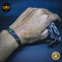 Gambar Gelang Paracord 550lbs 4mm Simple Knot Spacer X Unisex Bracelet - blackwhites dari Advenlet Store undefined 3 Tokopedia