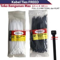 Gambar Kabel Ties Freed 2.5 x 150 mm Cable Tie Hitam Putih Kabel Tis Freed - Hitam dari Toko Bangunan Mas undefined 1 Tokopedia