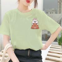 Gambar Baju Kaos Uniqlo Santai Lucu Korea Oversize Jumbo Lengan Pendek Wanita - Merah, S dari Onestop Fashion_NEW undefined 2 Tokopedia