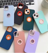 Gambar Case IPHONE 11 12 Pro Promax Pop Square Circle Softcase Warna Hybrid - DrakGreen Oren, IP 11 Pro dari My Case88 undefined 4 Tokopedia