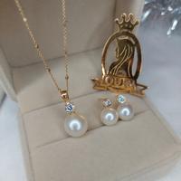 Gambar perhiasan set giwang liontin emas 22 karat mutiara laut grade A asli dari Ouri Mutiara Lombok undefined 1 Tokopedia