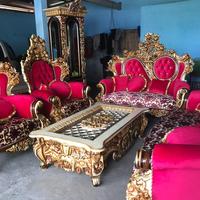 Gambar Kursi Tamu Seribu Bunga Mewah dari ECO Jati Furniture. undefined 2 Tokopedia