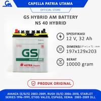 Gambar AKI GS ASTRA NS 40 / NS40 HYBRID TERIOS XENIA L300 AVANZA (DELIVERY) dari Capella Patria Utama undefined 1 Tokopedia