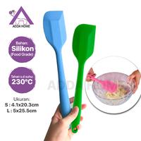 Gambar Spatula Silikon Tahan Panas Anti Lengket Bahan Food Grade 27.5x5.5cm - Hijau, L dari Adda Homeware undefined 1 Tokopedia