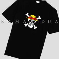 Gambar Kaos one pieca 4 tshirt distro one piece premium 24s - Hitam, S dari KAMAR DUA undefined 2 Tokopedia