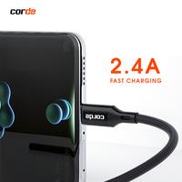 Gambar CORDE Kabel Data Type C Fast Charging 2.4A: Cable Charger Micro USB & Kabel iPhone/Lightning Panjang 0.25M 1M 2M - Micro USB, 0.25M dari Corde Indonesia undefined 5 Tokopedia