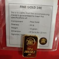 Gambar Logam Mulia Jawa Gold Berat 10 Gram Kadar 99% dari Toko Mulia Abadi Jaya undefined 1 Tokopedia
