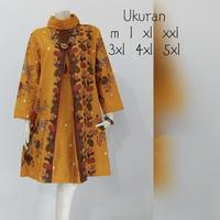 Gambar TUNIK BATIK MODERN 2023 TERBARU JUMBO LD 130 BAJU KANTOR DAN PESTA - Hitam, XL dari batik zafun undefined 5 Tokopedia