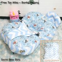 Gambar Sofa Bayi Jumbo / Baby Lounger / Sofa Bayi - Kasur Bayi Free Tas Mika /  Bantal - Roar Krem dari Qhude undefined 5 Tokopedia