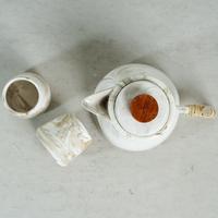 Gambar Nuanza Teko Keramik / Teapot Set Marble Brown - isi 2 dari Nuanza Porcelain undefined 3 Tokopedia