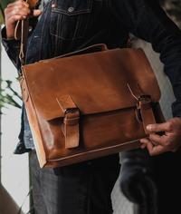 Gambar Messanger Bag / Tas Laptop / Tas Selempang Kulit Asli (Crazy Horse) dari Amergo Leather undefined 3 Tokopedia