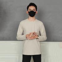 Gambar TOEAN MUDA Kaos Wafer T Shirt Waffle Premium Lengan Panjang Unisex - Cream, M dari AM GALLERY INDONESIA undefined 3 Tokopedia
