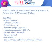 Gambar AIR COOLER FLIFE GREE TOWER FAN FTA-ACOOL4 PENYEJUK RUANGAN 4 LITER dari TSElektronik undefined 3 Tokopedia