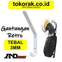 Gambar GANTUNGAN RETRO PUTIH HELM HOOK KAPSTOK CANTOLAN TAS BAJU ANDDISPLAY dari SINAR KARYA RAKINDO MART undefined 1 Tokopedia