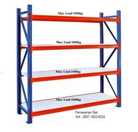 Gambar Rak Susun Heavy Duty, Rak Gudang, Rak Besi Baja Kapasitas 1 Ton/Level - JOINTER 3 SUSUN, T300 P200 L80cm dari GALERI RAK IMPORT undefined 3 Tokopedia